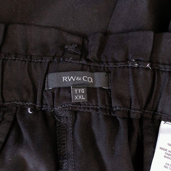 RW&Co Denim Shorts With Removable Sash XXL black shorts women’s - Picture 13 of 14